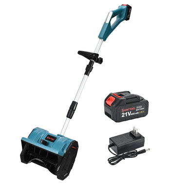21v Snow Blower Cordless, Snow Shovel Has Battery Capacity Display Function With 4.0 Ah Battery, 12in Width & 4in Depth Electric Snow Blower With Directional Plate