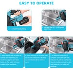 21V Cordless Electric Drain Auger, 23Ft Auger with 4.0Ah Battery, Charger, Non-Slip Gloves, Cleaning Cloth, Auger for Kitchen, Sink, Bathroom Shower Pipes, Toilet, Sewer Pipe by SHINTYOOL