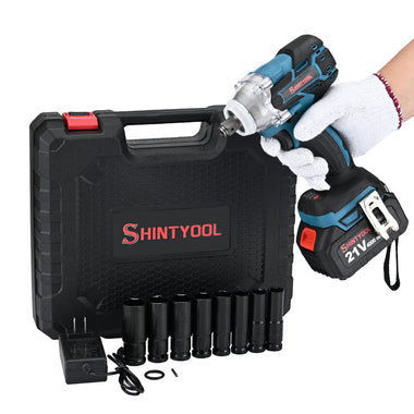 21v Cordless Impact Wrench, 4.0 Ah Battery Small Impact 300 Torque