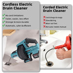 21V Cordless Electric Drain Auger, 23Ft Auger with 4.0Ah Battery, Charger, Non-Slip Gloves, Cleaning Cloth, Auger for Kitchen, Sink, Bathroom Shower Pipes, Toilet, Sewer Pipe by SHINTYOOL