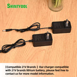 SHINTYOOL 21v Battery Charger Adapter 2Pack,Charger Cord 1A Compatible 21v Lithium-Ion Battery (Battery Not Included)