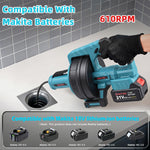 21V Cordless Electric Drain Auger, 23Ft Auger with 4.0Ah Battery, Charger, Non-Slip Gloves, Cleaning Cloth, Auger for Kitchen, Sink, Bathroom Shower Pipes, Toilet, Sewer Pipe by SHINTYOOL