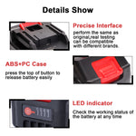 21V Lithium Battery With Electric Quantity Display, 4.0 Ah Battery With Charger Adapter