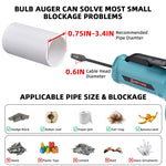 21V Cordless Electric Drain Auger, 23Ft Auger with 4.0Ah Battery, Charger, Non-Slip Gloves, Cleaning Cloth, Auger for Kitchen, Sink, Bathroom Shower Pipes, Toilet, Sewer Pipe by SHINTYOOL