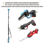Only Extendable Pole Saw, Extension Pole Rotatable Pole 14ft Max Reach With Shoulder Strap, Tool-Free Installation Compatible 21v Shintyool Battery, Poles For High Altitude Operations(No Tools And Batteries）