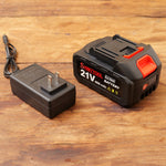 21V Lithium Battery With Electric Quantity Display, 4.0 Ah Battery With Charger Adapter