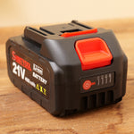 21V Lithium Battery With Electric Quantity Display, 4.0 Ah Battery With Charger Adapter