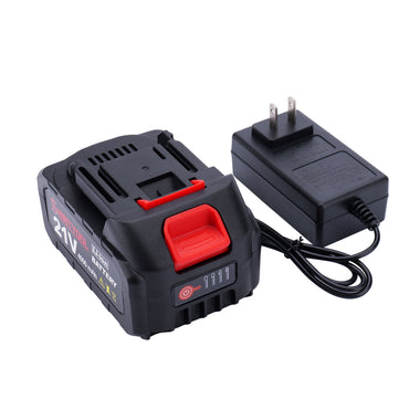 21V Lithium Battery With Electric Quantity Display, 4.0 Ah Battery With Charger Adapter